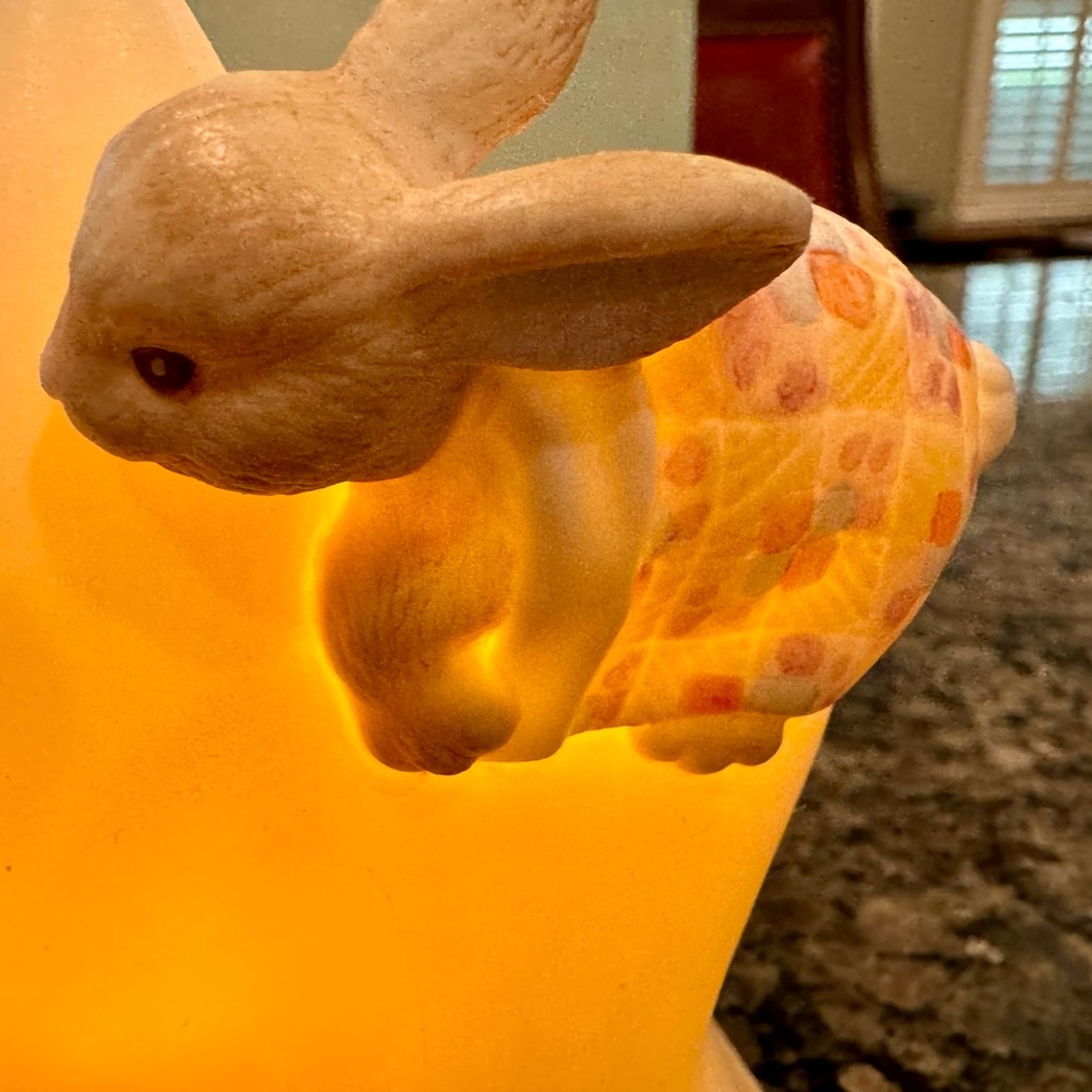 Vintage Terragraphics Bunny & Star Night Light Works Great With Box - Picture 5 of 10